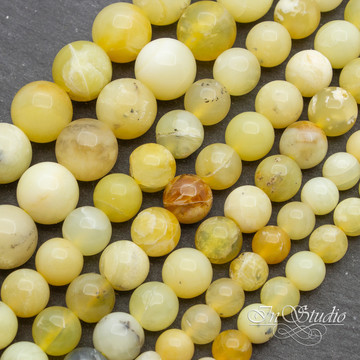 Опал желтый 5 7 9 мм бусины шар - фото изображение товара, artikul: 111788