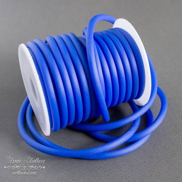 Шнур силиконовый ярко синий 5 мм полый - фото изображение товара, artikul: 108777