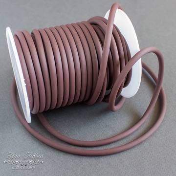 Шнур силиконовый коричневый 4 мм полый - фото изображение товара, artikul: 108769