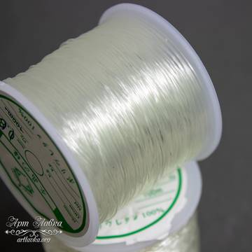 Резинка силиконовая для браслетов полупрозрачная 0,8 мм - фото изображение товара, artikul: 109400