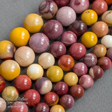 Яшма Мукаит 6 8 10 12 мм бусины шарики - фото изображение товара, artikul: 106512