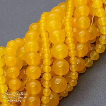 Нефрит желтый 8 10 12 14 мм бусины гладкие - фото изображение товара, artikul: 106874