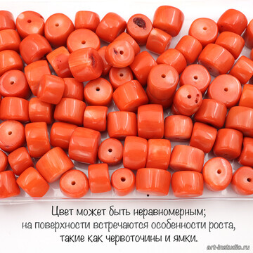 Коралл оранжевый 10-12 мм натуральный крупные бусины code: 107419 изображение 5