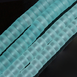 Аква кварц матовый 9х6 мм бусины рондели - маленькая фотография 2
