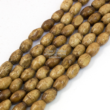 Рог коричневый 9х6 мм натуральные бусины оливки - фото изображение товара, artikul:  
