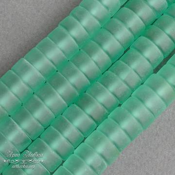 Аква кварц матовый зеленый бусины рондели 12х6 мм - фото изображение товара, artikul: 106827