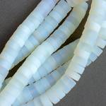 Аква кварц матовый белый бусины рондели 12х6 мм - маленькая фотография 2