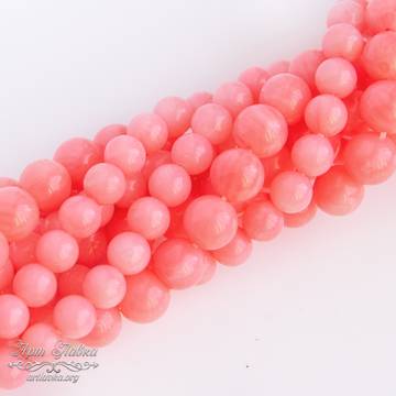 Коралл розовый натуральный бусины шарики 5 7 8 мм code: 108210 изображение 5