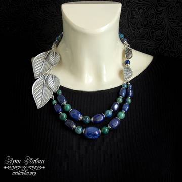 Колье Мальдивы из лазурита и азурита code: изображение 5