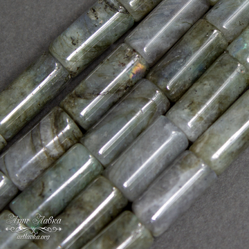 Лабрадор бусины трубочки цилиндры 15х7 мм art:   фотография 3