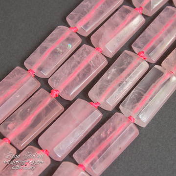 Розовый кварц 27х13 мм прямоугольные плоские крупные бусины - фото изображение товара, artikul: 107606