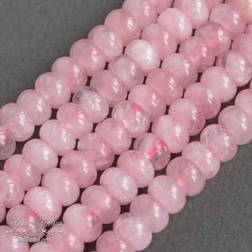 Розовый кварц рондель 8х5 мм бусины разделители - фото изображение товара, artikul: 107657