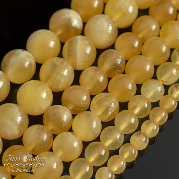 Селенит натуральный 6 10 12 мм бусины шарики - фото изображение товара, artikul: 107772