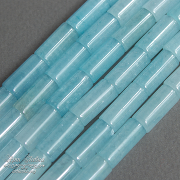Голубой кварц бусины трубочки 16х8 мм - фото изображение товара, artikul:  