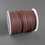 Шнур силиконовый 3 мм полый коричневый - маленькая фотография 2