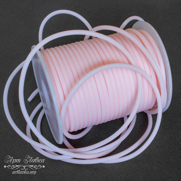 Шнур силиконовый 3 мм полый розовый - фото изображение товара, artikul: 108076