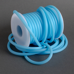 Шнур силиконовый 5 мм полый голубой - маленькое фото 1