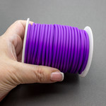 Шнур силиконовый 3 мм полый фиолетовый - маленькая фотография 2