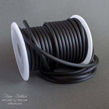 Шнур каучуковый 5 мм черный полый - фото изображение товара, artikul: 108082