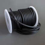 Шнур каучуковый 5 мм черный полый - маленькое фото 1