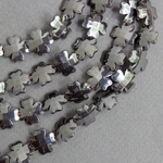 Гематит натуральный 13 мм бусины клевер четырехлистный - маленькая фотография 2