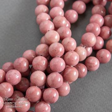Родонит розовый 6 8 10 мм бусины шарики люкс code: 109426 изображение 5