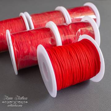 Шнур нейлоновый красный - фото изображение товара, artikul: 109387