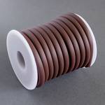 Шнур силиконовый коричневый 5 мм полый - маленькое фото 1