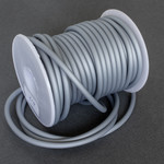 Шнур силиконовый серебристо серый 3 мм полый - маленькое фото 1