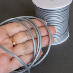 Шнур силиконовый серебристо серый 3 мм полый - уменьшенное изображение 3