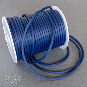 Шнур силиконовый темно синий 3 мм полый - фото изображение товара, artikul: 108774