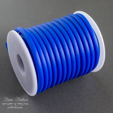Шнур силиконовый ярко синий 5 мм полый art: 108777 фотография 3