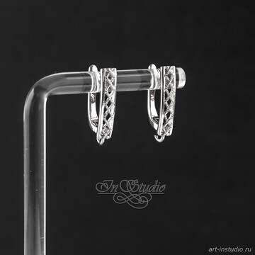 Швензы для сережек КЛЭР родированные code: 109591 изображение 5