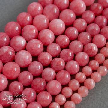 Кварц темно розовый 6 8 10 мм бусины шарики - фото изображение товара, artikul: 109361