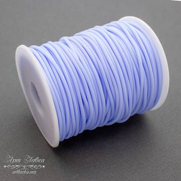 Шнур силиконовый голубой 2 мм полый арт: 109385 фото 2