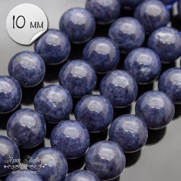 Сапфир натуральный 10 мм бусины глянцевые шарики - фото изображение товара, artikul: 109411