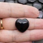 Агат черный сердце 18 мм плоские бусины - уменьшенное изображение 3