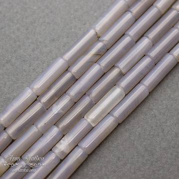 Агат серый 13х4 мм бусины трубочки цилиндры - фото изображение товара, artikul: 109715