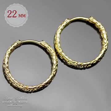 Швензы конго 22 мм кольца МУНАШ позолоченное покрытие - фото изображение товара, artikul: 109775