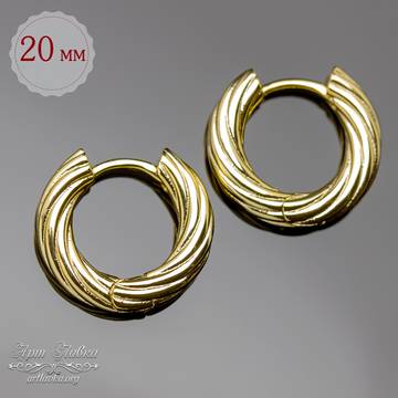 Швензы конго ЛАГОС 20 мм кольца позолота - фото изображение товара, artikul: 109784