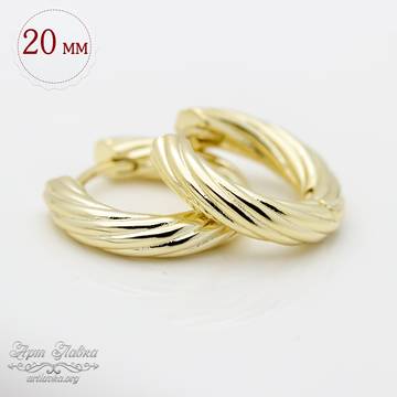 Швензы конго ЛАГОС 20 мм кольца позолота art: 109784 фотография 3
