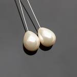 Жемчуг Shell pearl под вклейку 16 мм айвори полупросверленные капли - уменьшенное изображение 3