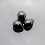 Жемчуг Shell pearl для вклейки 16 мм черные полупросверленные капельки - маленькая фотография 2