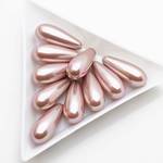 Жемчуг Shell pearl для вклейки 20 мм розовые полупросверленные капли - маленькое фото 1
