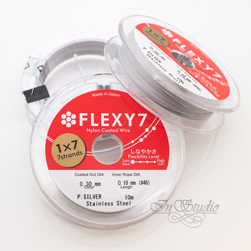 Ювелирный тросик ланка 0,3 мм Flexy перламутровое серебро семи жильный art: 110033 фотография 3