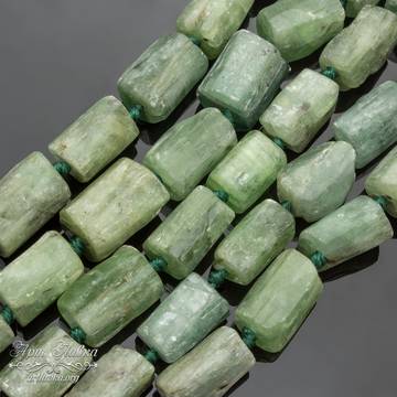 Кианит зеленый Танзания 9-12 мм бусины бруски трубочки - фото изображение товара, artikul: 110364