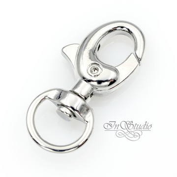 Замок для бижутерии 32 мм карабин родий code: 110493 изображение 5