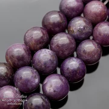 Сапфир пурпурный натуральный 9,5 мм бусины гладкие шарики - фото изображение товара, artikul: 109893