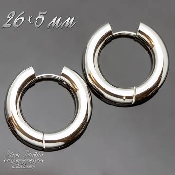 Швензы конго 26х5 мм родированные кольца для украшений - фото изображение товара, artikul: 110634