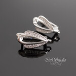 Швензы для сережек САНДРА родий с фианитами - уменьшенное изображение 3